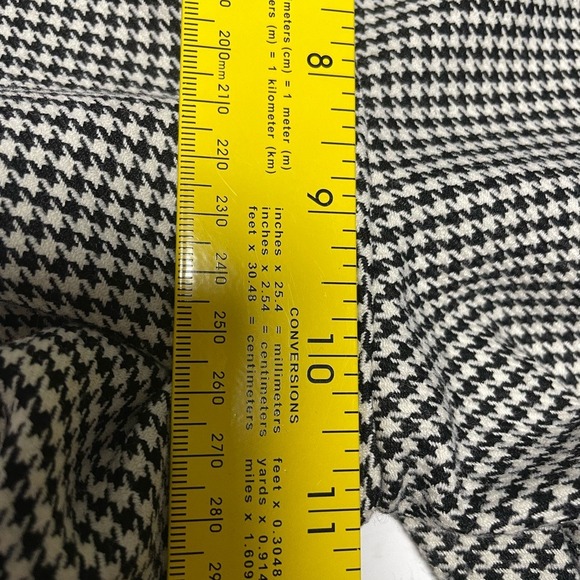 Reiss Arlo Houndstooth High Rise Black White Straight Trousers Womens 6 - Picture 13 of 16